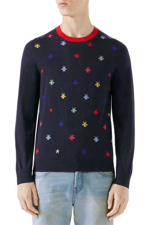 gucci ladies sweater|gucci bee embroidered sweater.